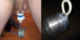 Estirarse con una carga de pene