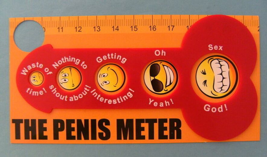 Regla para medir el pene masculino.
